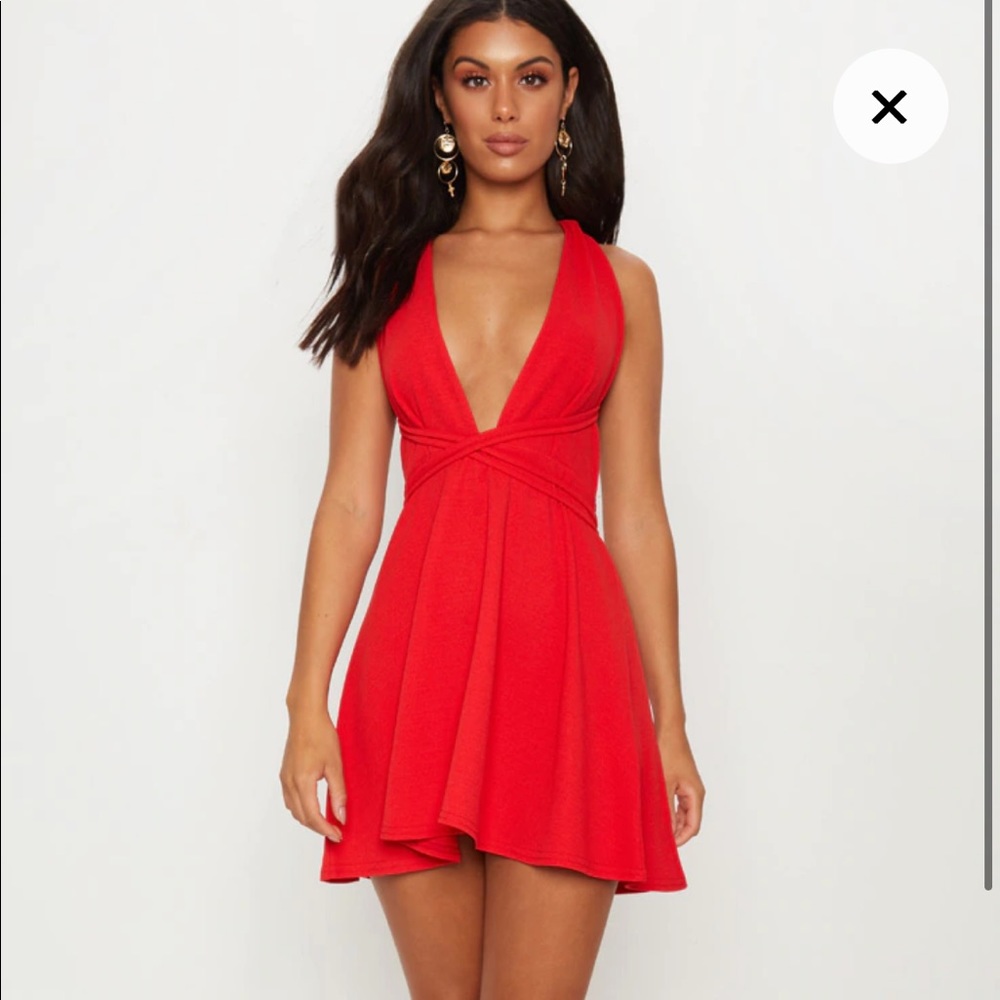 PLT Red Strappy Dress